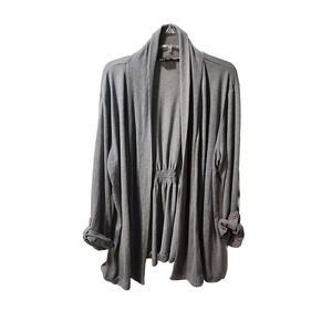 Nicole Miller Gray Cardigan, Open Front, 2XL, Excellent Condition
